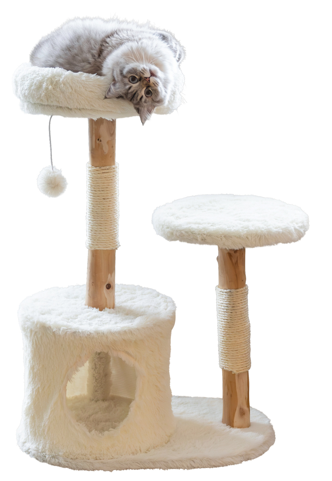 Kerbl Cat Scratch Lucia albero tiragraffi legno sisal con cuccia