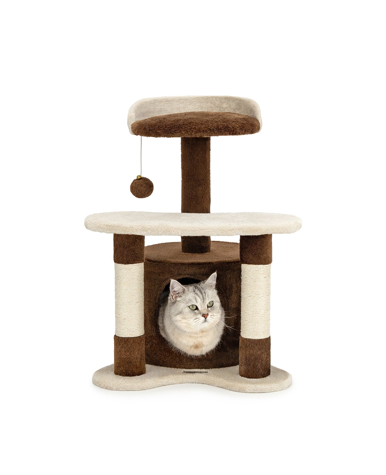Lionto Tiragraffi 65 cm Albero per Gatti Marrone Beige