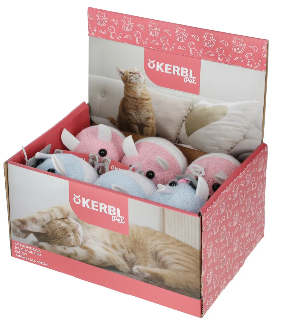 Kerbl Pet Cat Toy Terry Cloth Mouse topo a carica per gatti