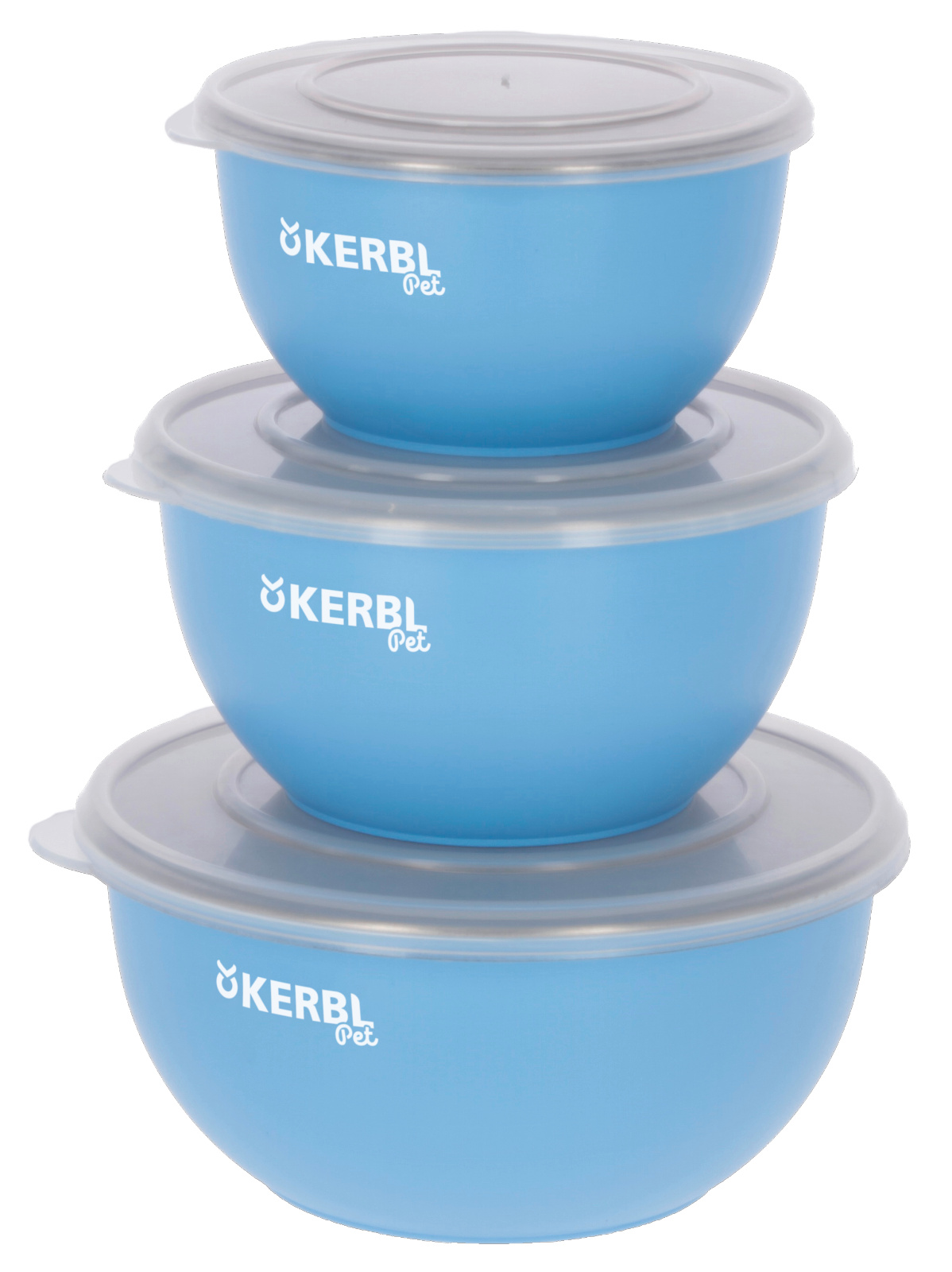 Kerbl Pet Stainless Steel Bowl Set 3 ciotole inox