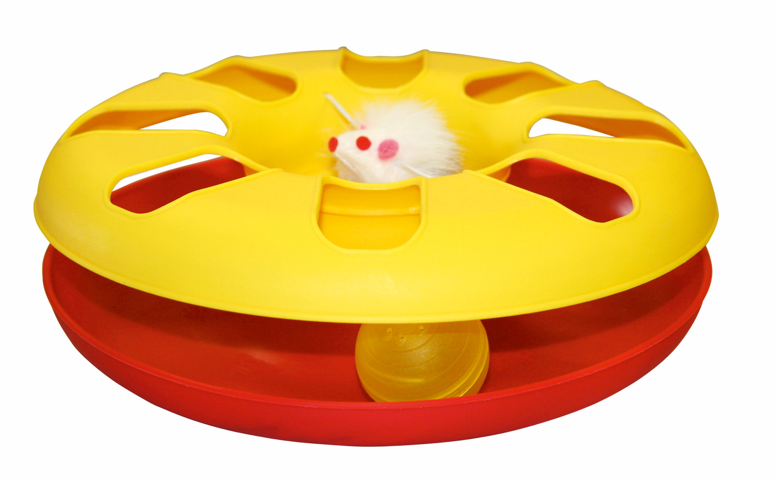 Kerbl Pet Racing Wheel pista gioco gatto con pallina e topo