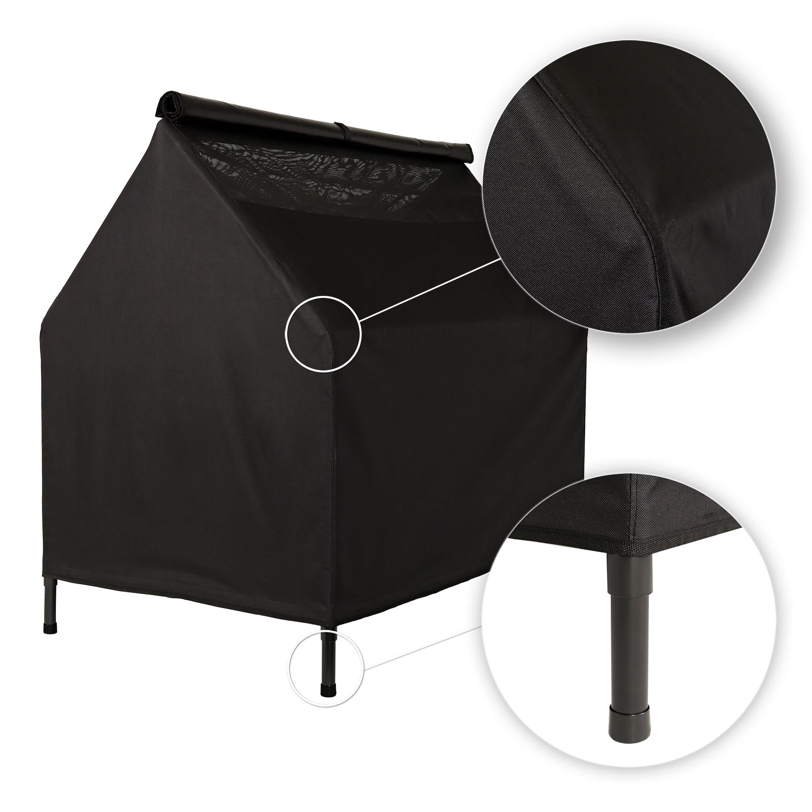 Lionto Hundeliege 110x75x105 cm brandina cani rialzata con tetto