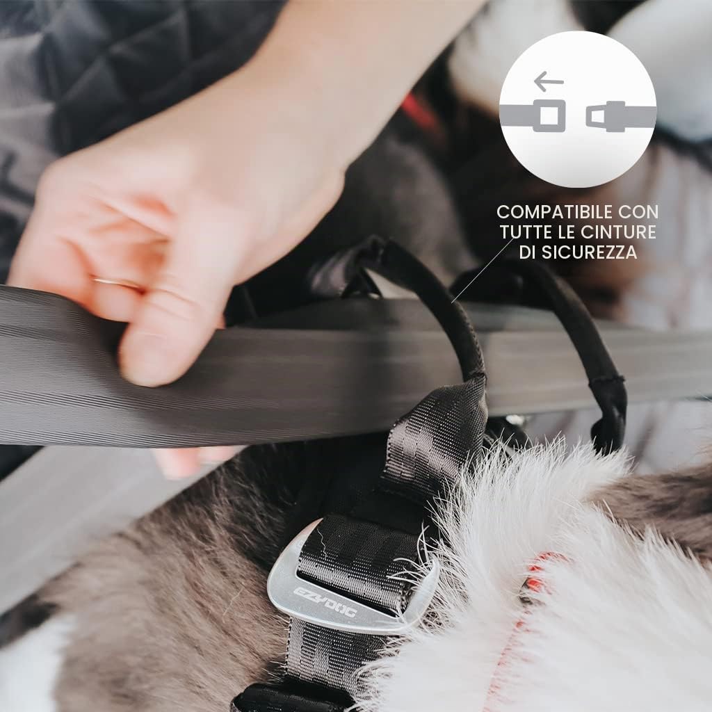 EzyDog Travel Drive Pettorina Auto Cane S Nero Crash-Test