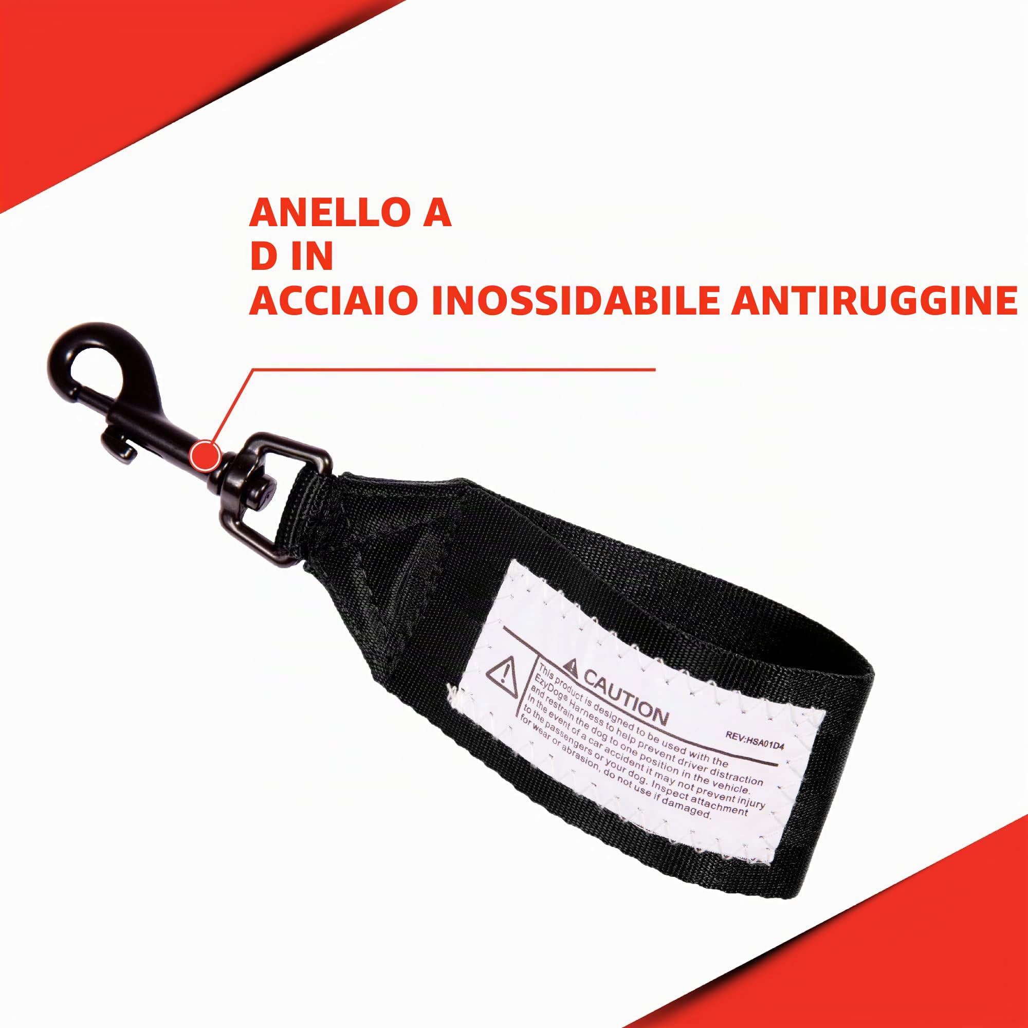 EzyDog Travel Accessories Cintura Auto Cane Nera Universale