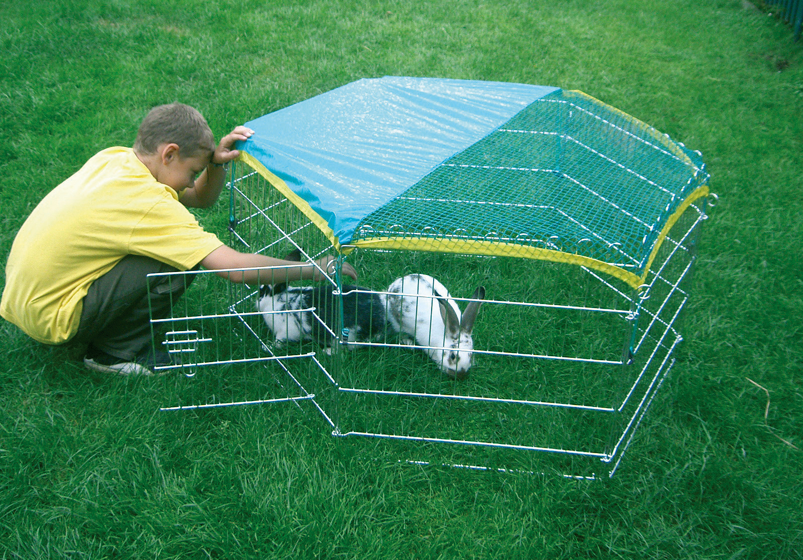 Kerbl Pet Recinto Esterno 6 Lati Conigli 6x56,5 cm con Rete