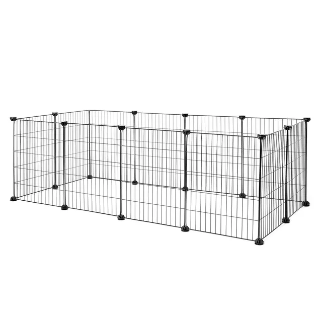Lionto Kleintiergehege recinto metallo 144x74x46 cm componibile