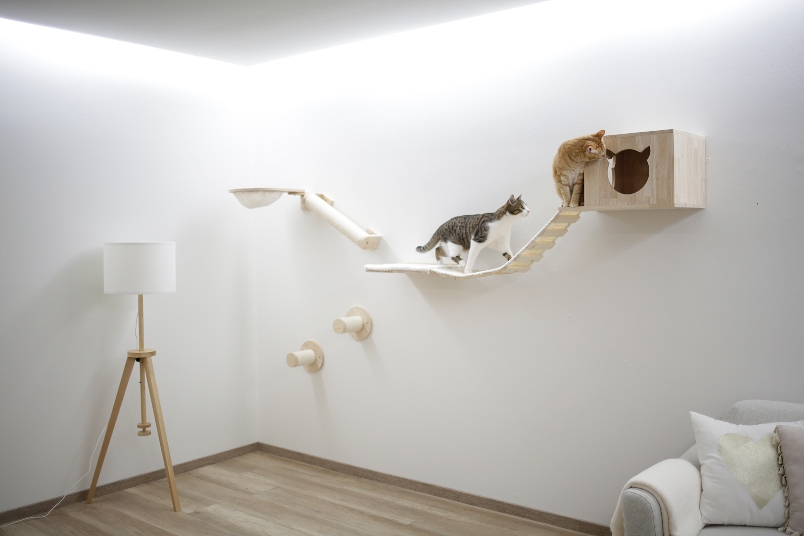 Kerbl Pet Anden parete arrampicata gatto in legno