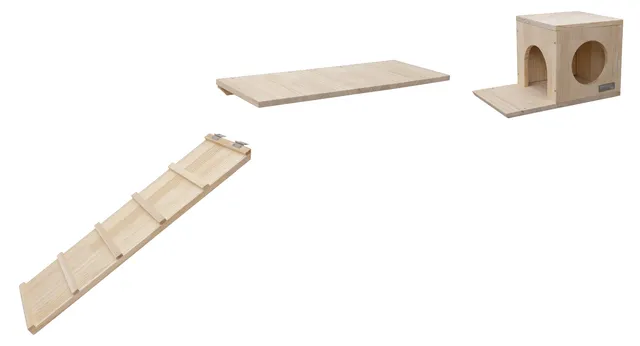 Kerbl Sidewalk Parchetto Gioco Parete Coniglio in Legno