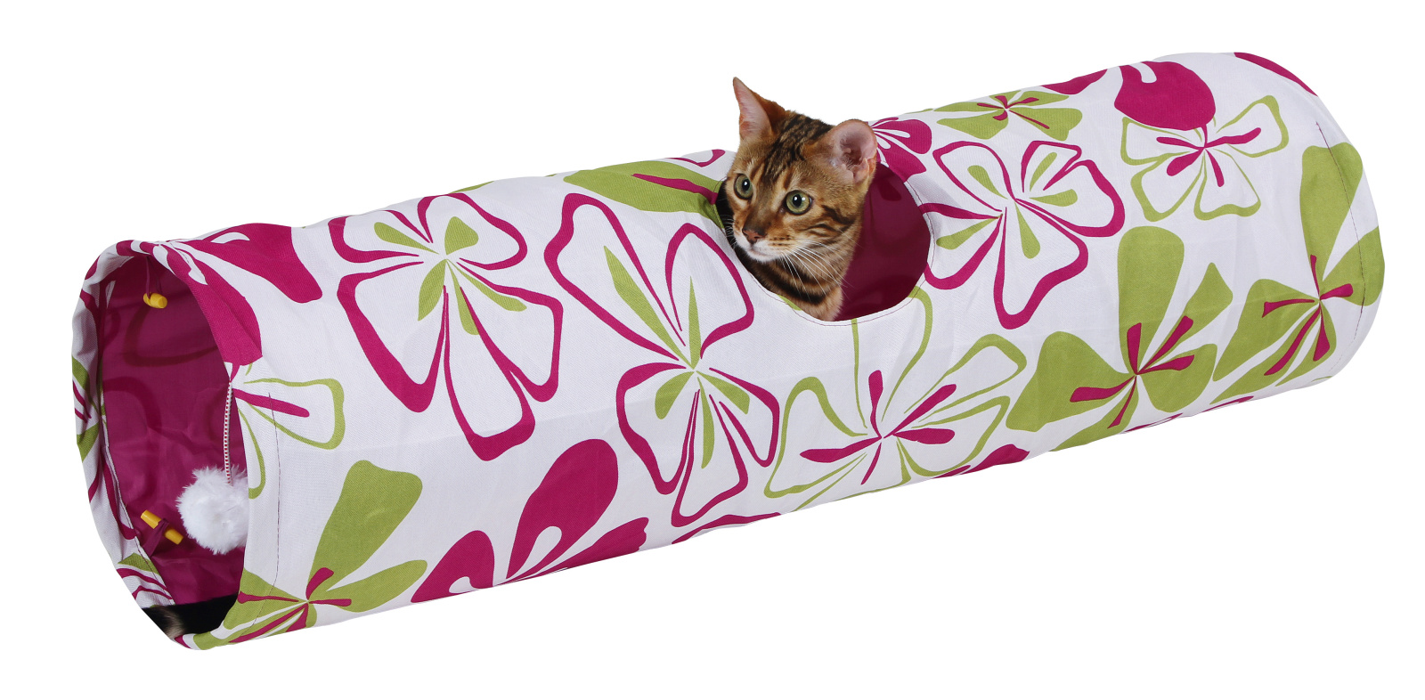 Kerbl Pet Cat Tunnel Flower tunnel gatto floreale nylon 3 uscite