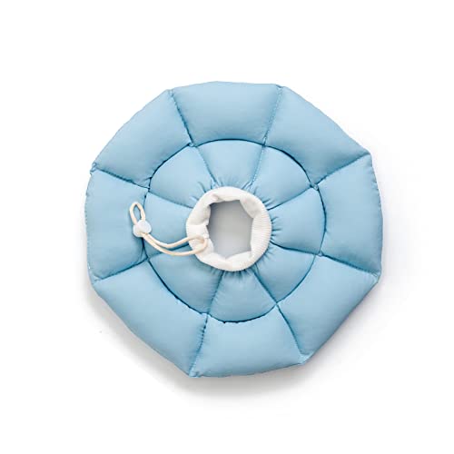 OHCOZZY Collare Elisabettiano Gatto M Azzurro Cotone