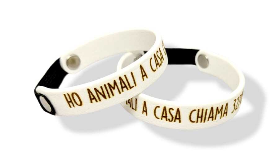 Toscani Gadget braccialetto con incisione personalizzata razza cane