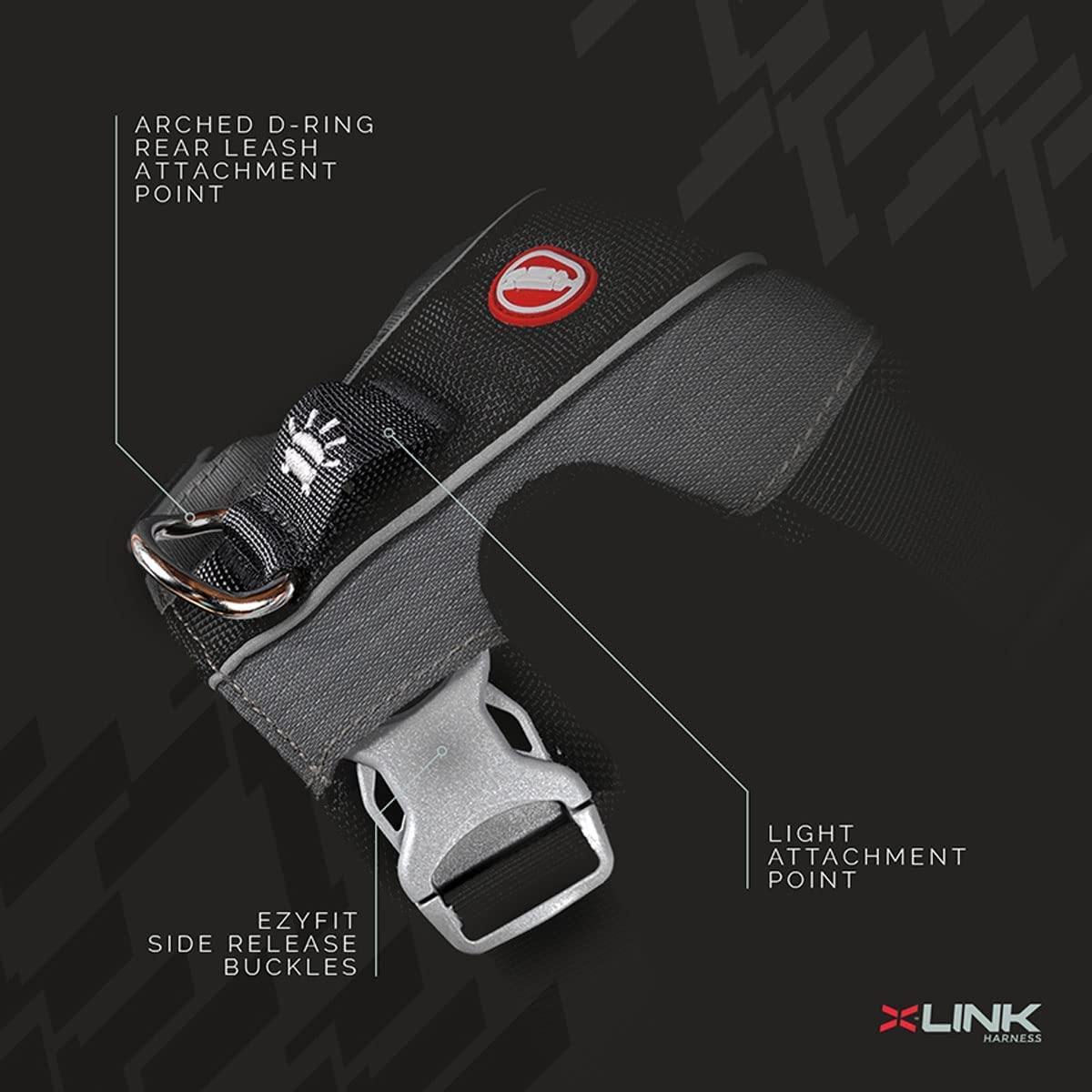 EzyDog X-Link pettorina per cani S verde oliva anti-tiro