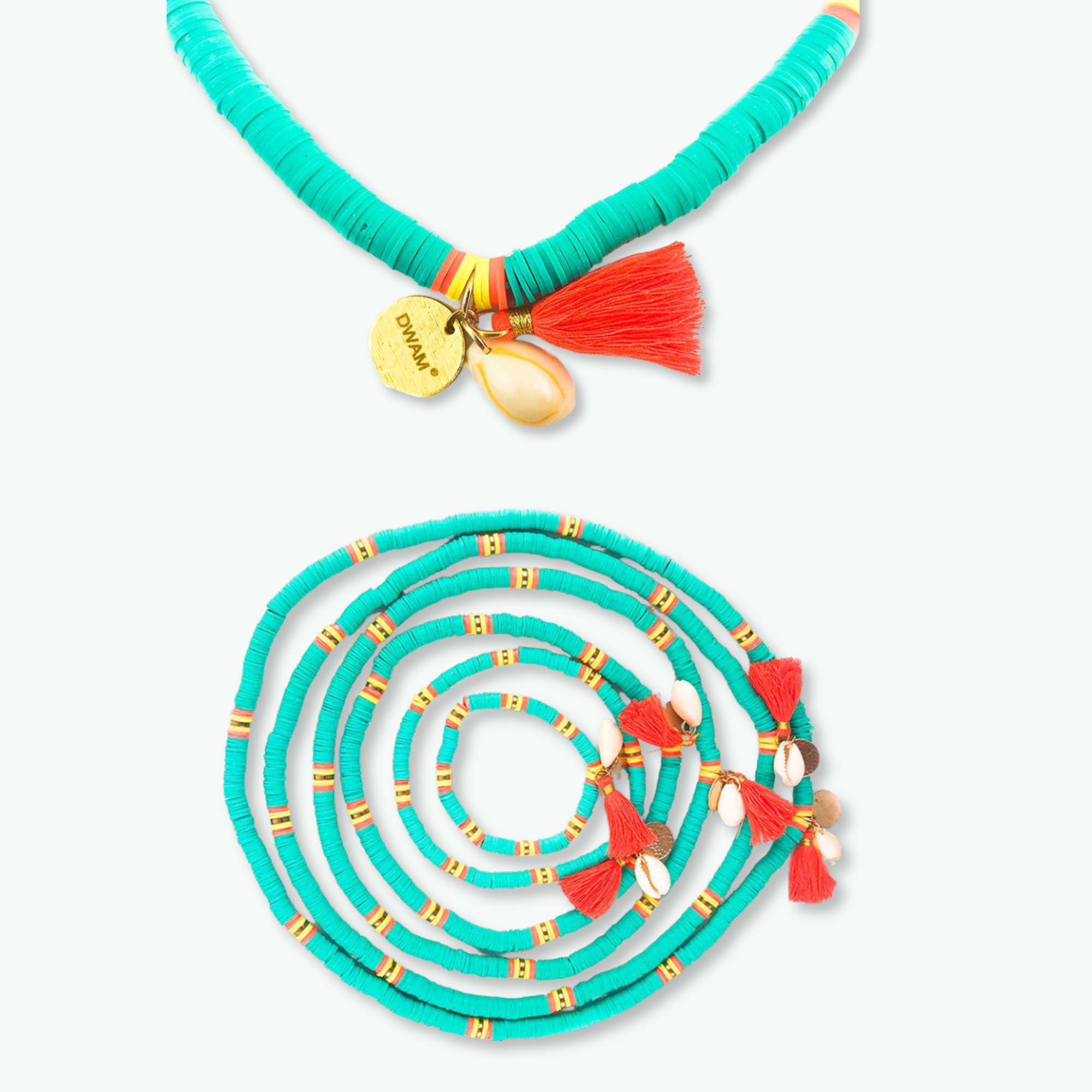 Dog with a Mission Coco Beach Collana Cane XL Turchese 60cm