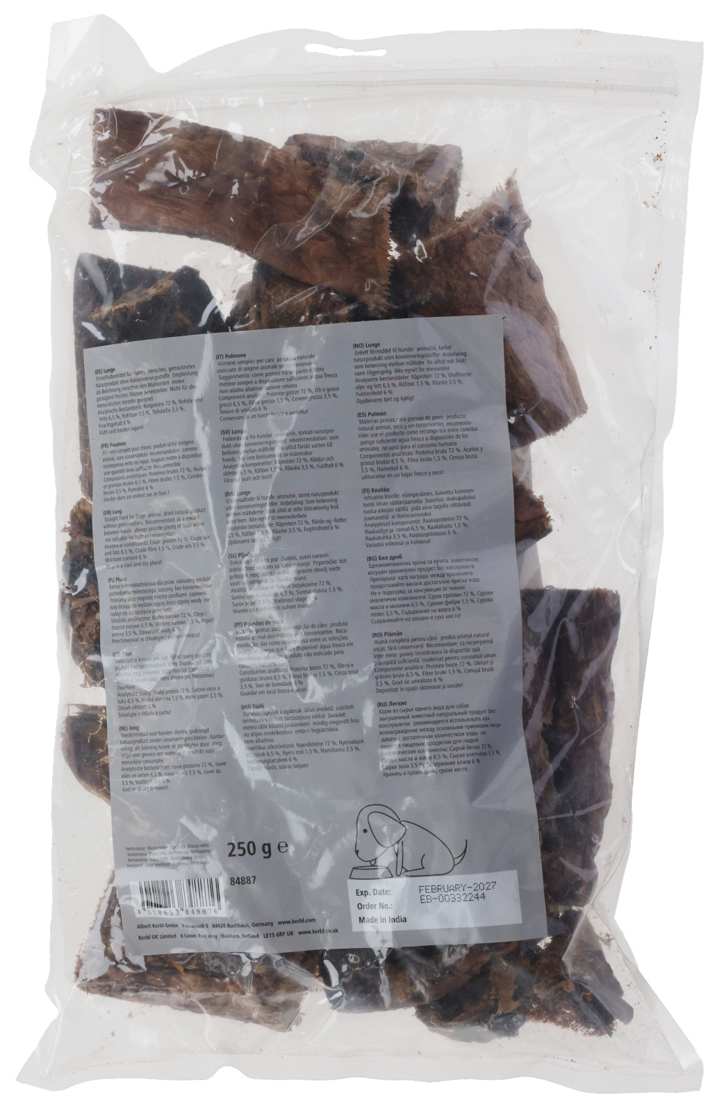 Kerbl Pet Lung snack masticativo cane naturale