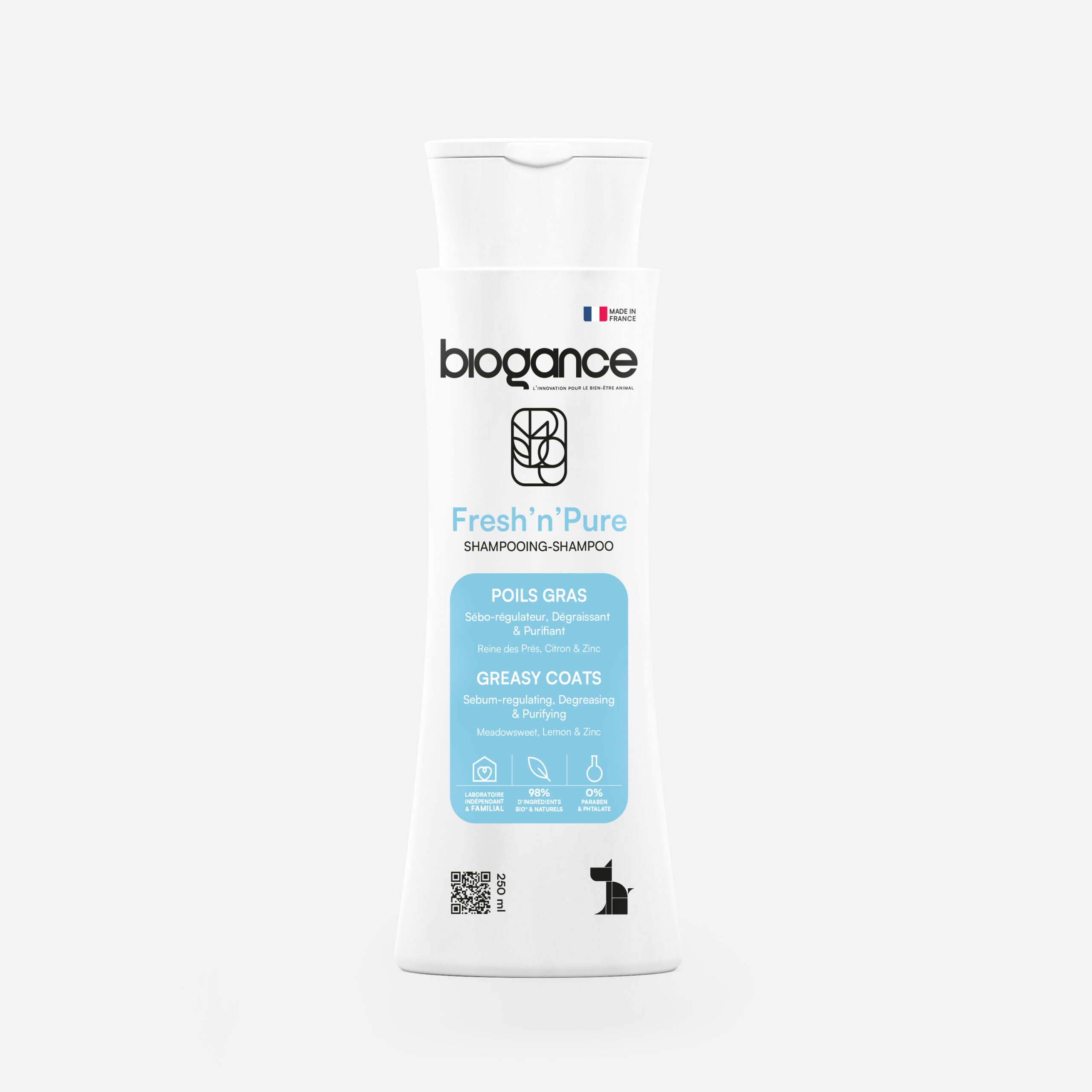 Biogance Fresh’n’Pure shampoo cane pelo grasso zinco