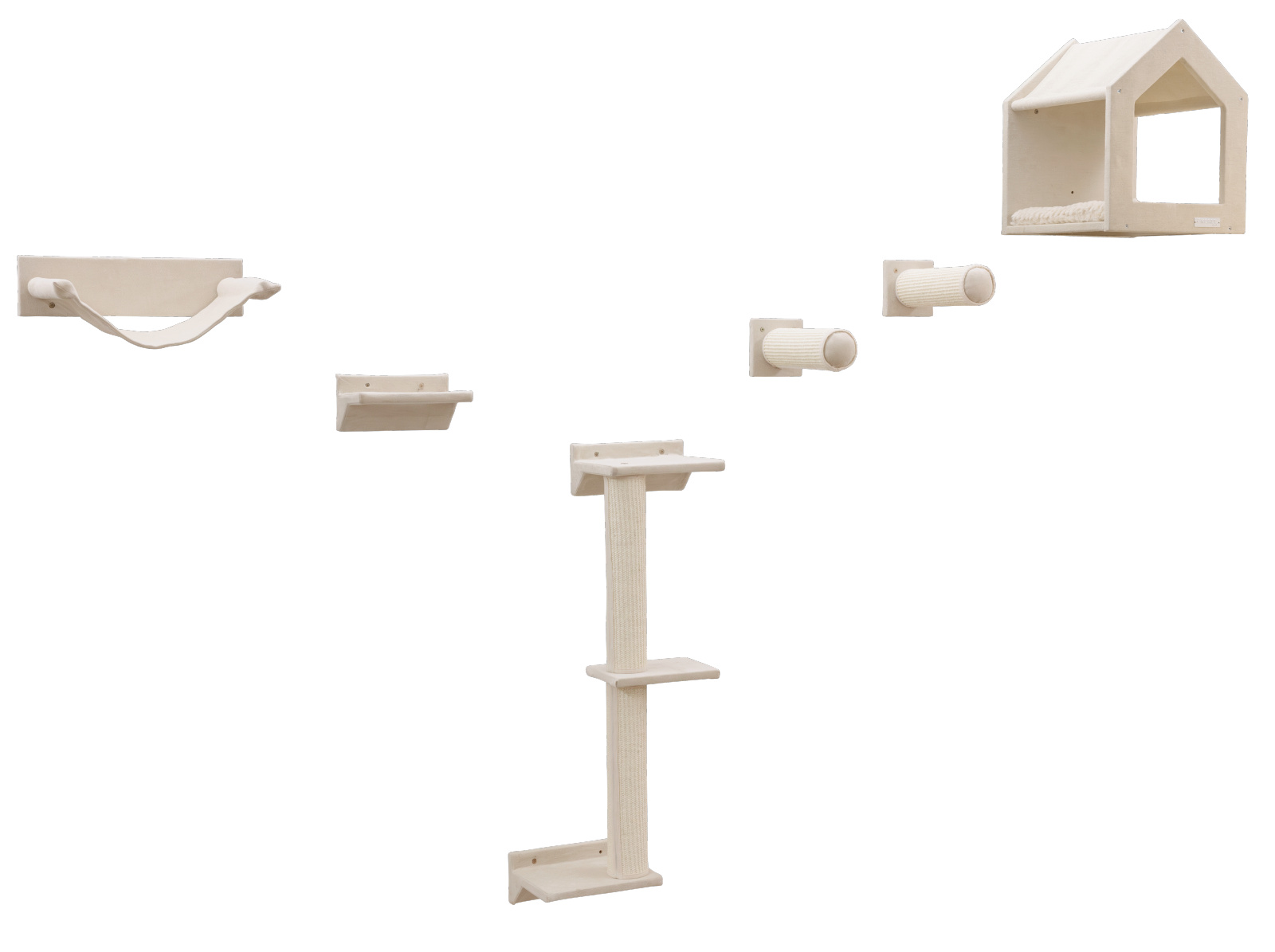 Kerbl Pet Monte Falco palestra parete gatto 10 pezzi