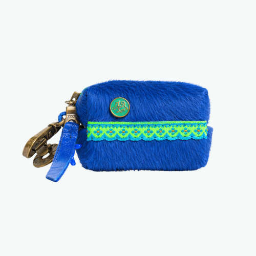 Dog with a Mission Zula porta sacchetti cane blu con moschettone