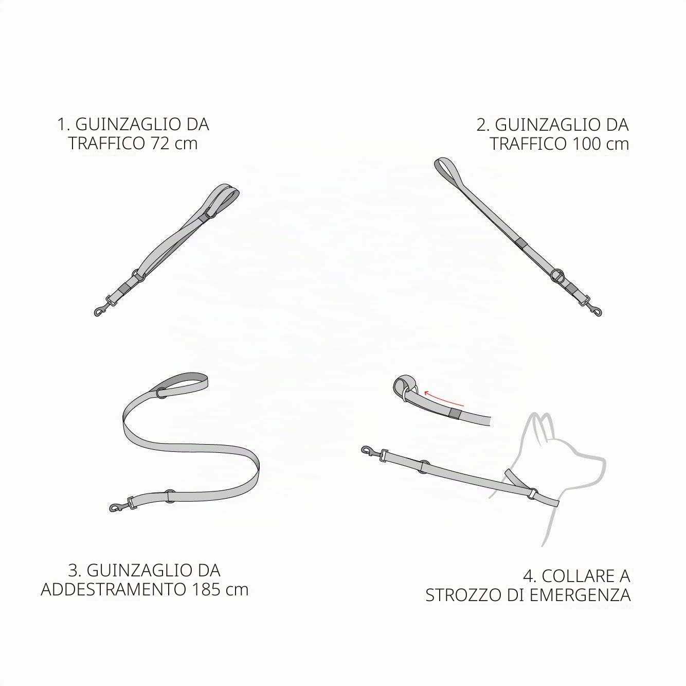 EzyDog Vario 4 guinzaglio cane multifunzione nero