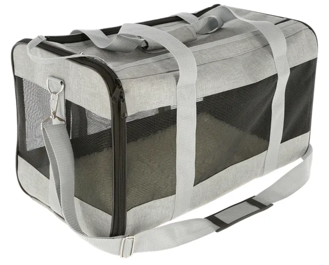 Kerbl Casual Bag borsa trasporto cane rete tracolla base rigida