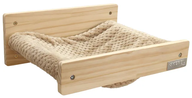 Kerbl Pet Timber Amaca Gatto da Parete Legno Peluche