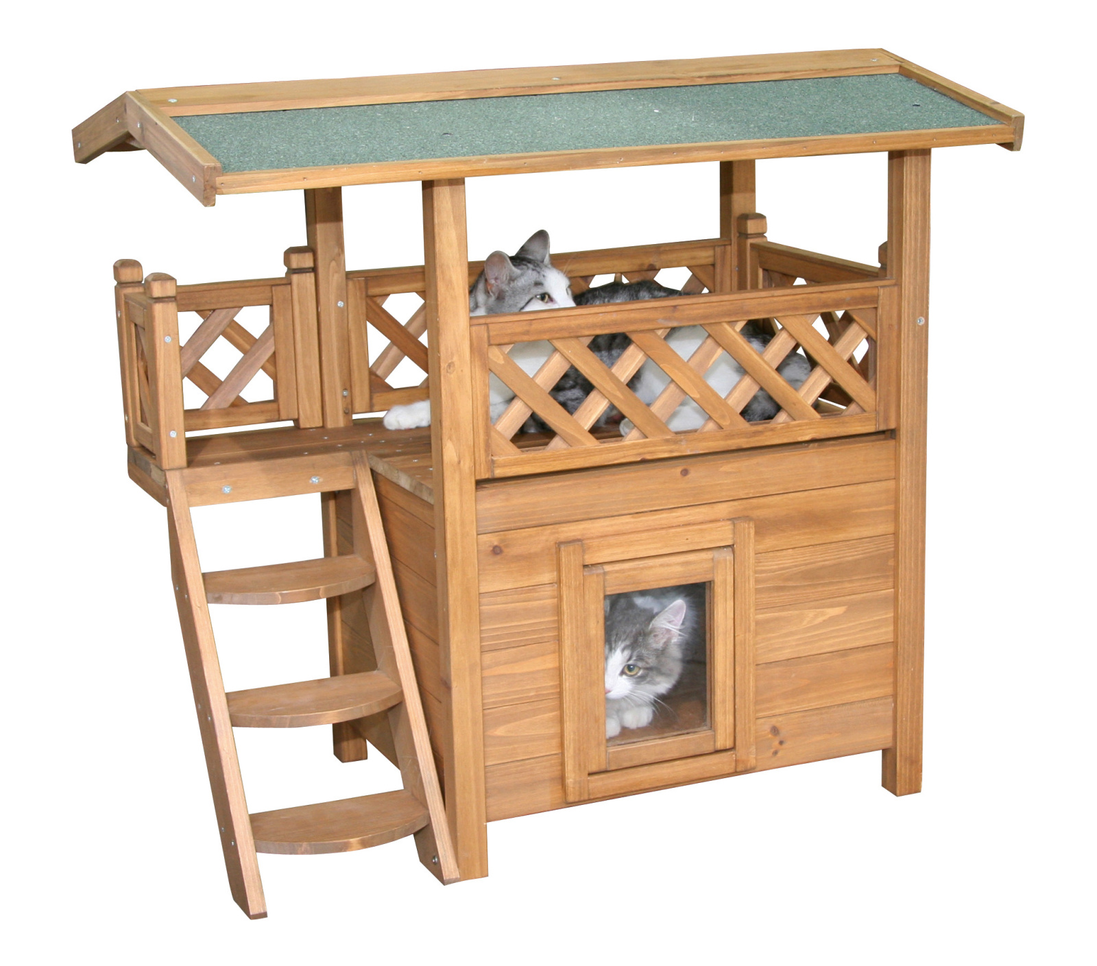 Kerbl Pet Cat Lodge casetta gatto esterno legno veranda