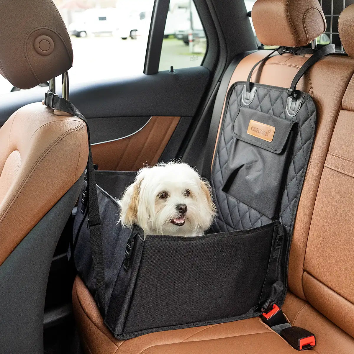 Rudelkönig Reisen mit Hund Autositz seggiolino auto nero