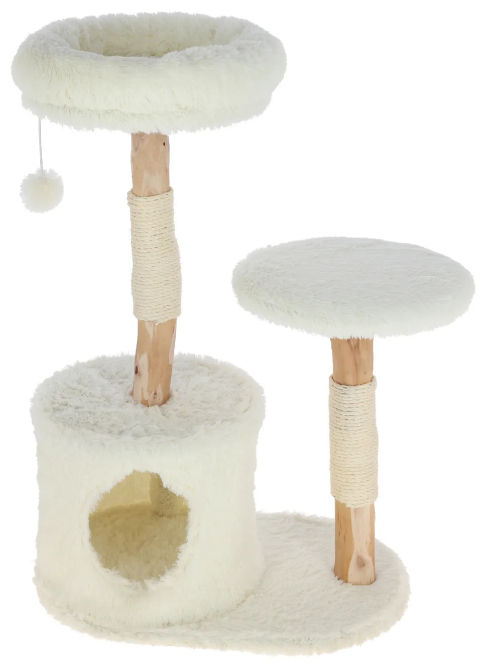 Kerbl Cat Scratch Lucia albero tiragraffi legno sisal con cuccia