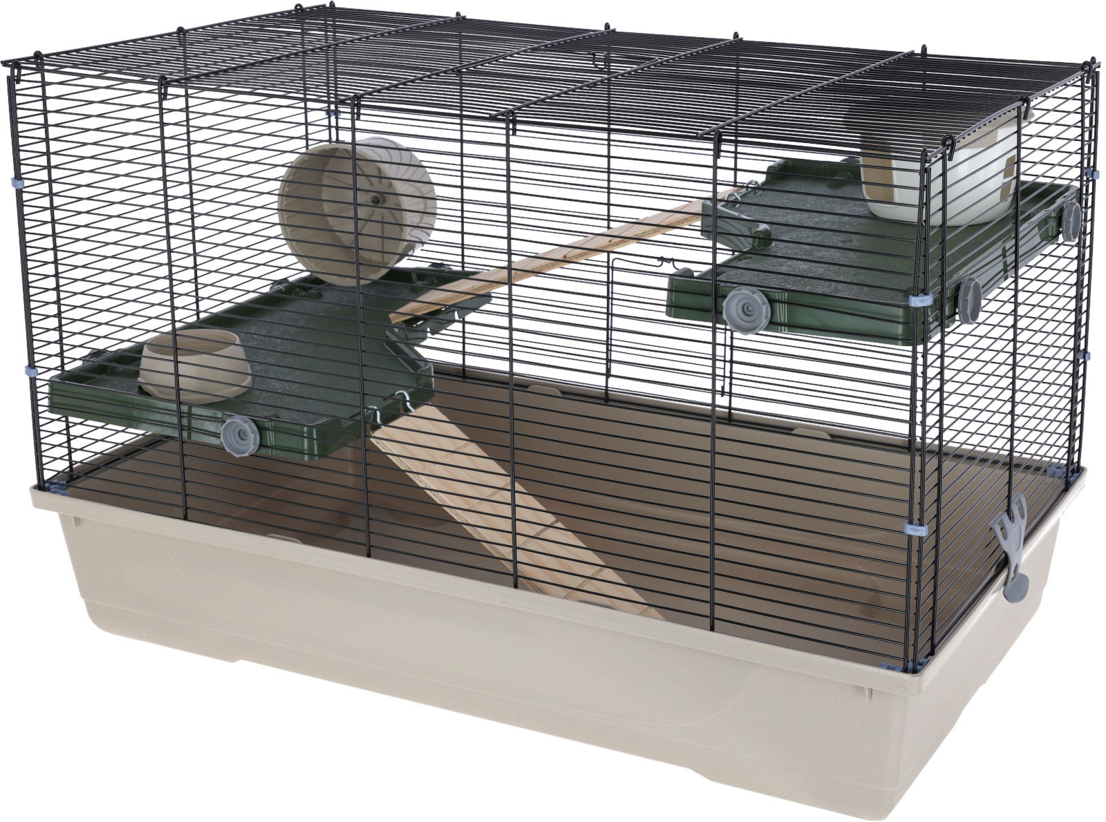 Kerbl Pet Flat Nature gabbia criceti 3 piani con ruota