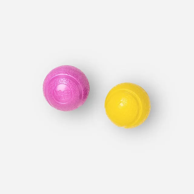 West Paw Bounder Pallina Cane S Gialla e Rosa 2 Pezzi