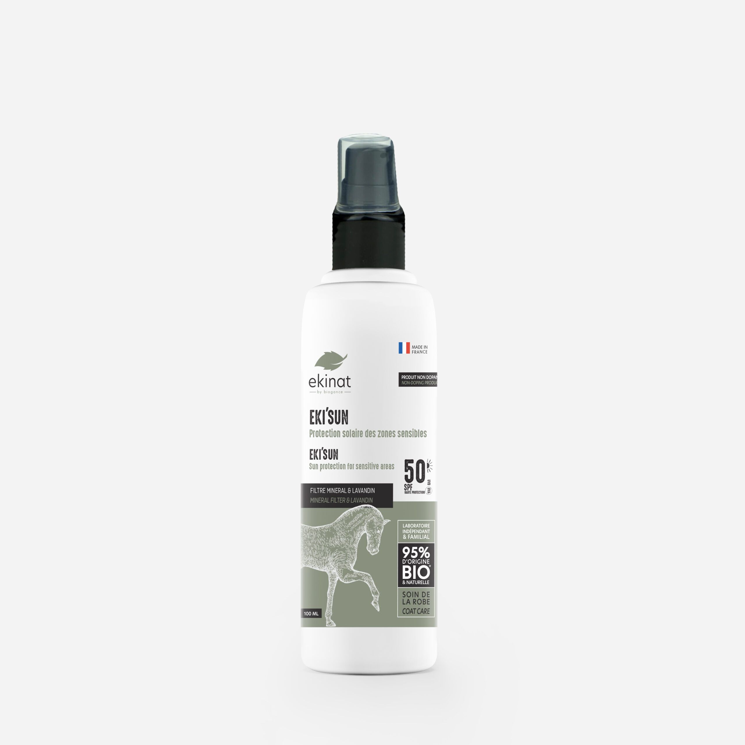 Ekinat Eki'sun protezione solare cavallo UV 100 ml zinco
