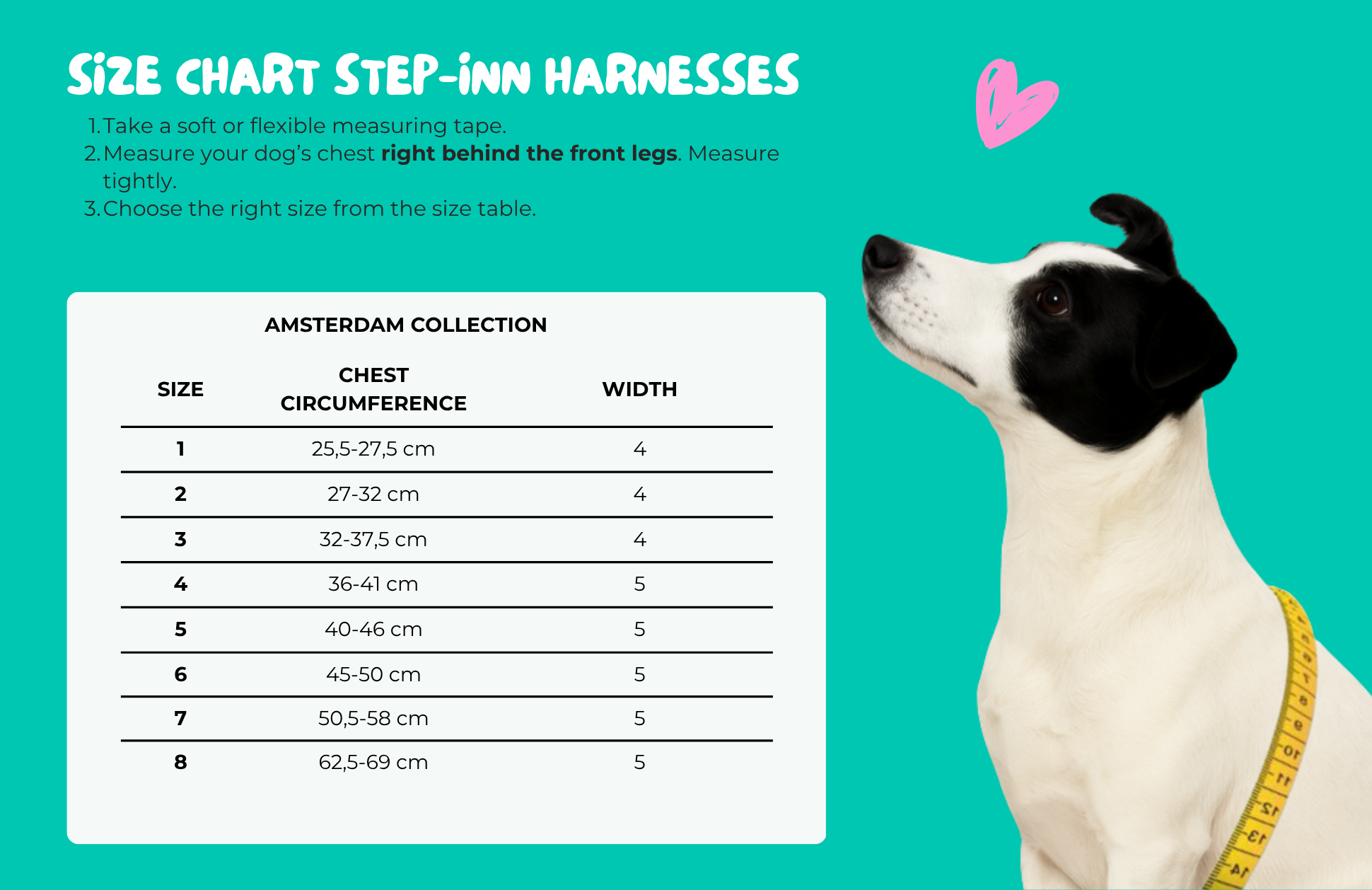 Dog with a Mission Amsterdam Pettorina cane 1 panter 25,5-27,5cm