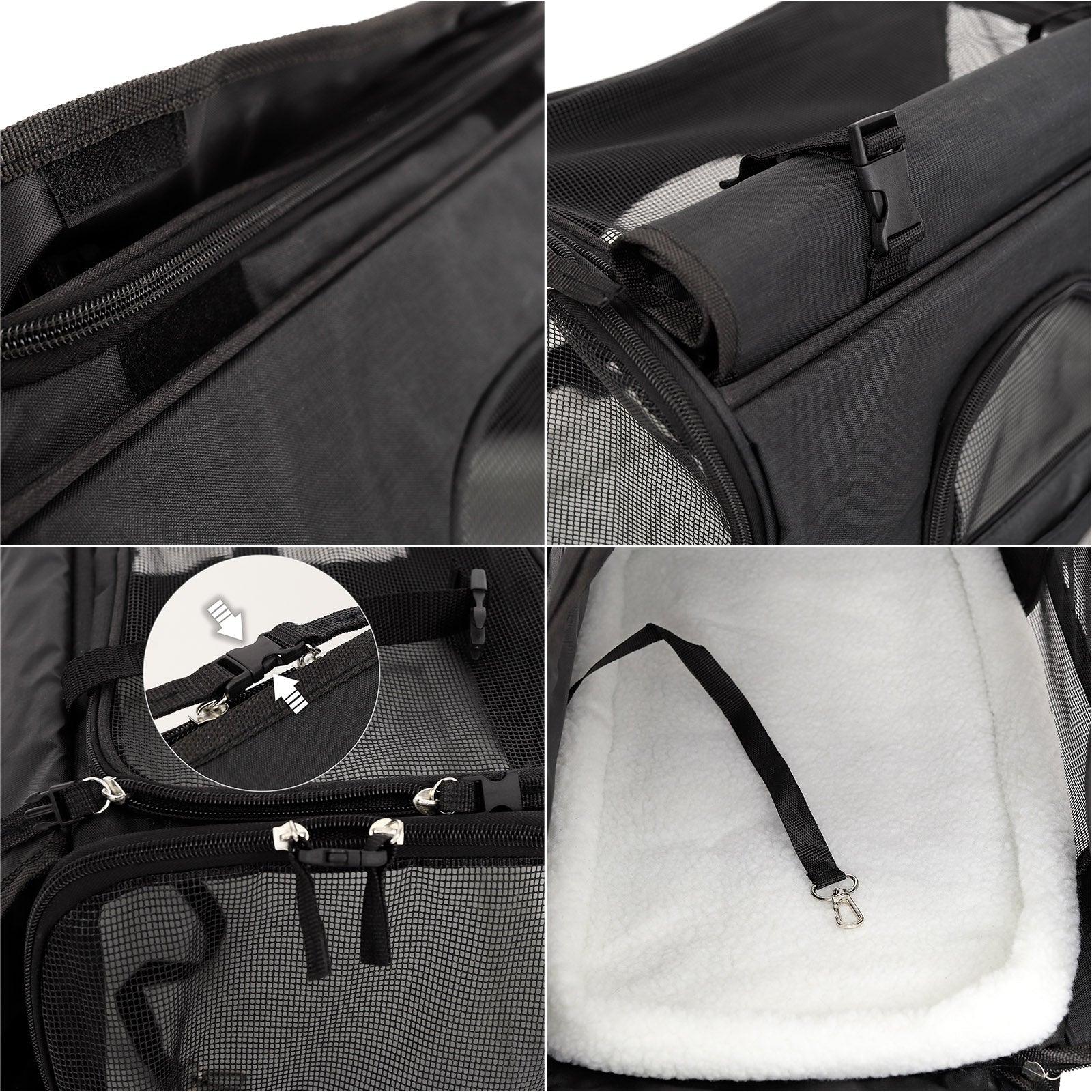 Lionto Hundetransportboxen trasportino cane nero 48,5x27 cm