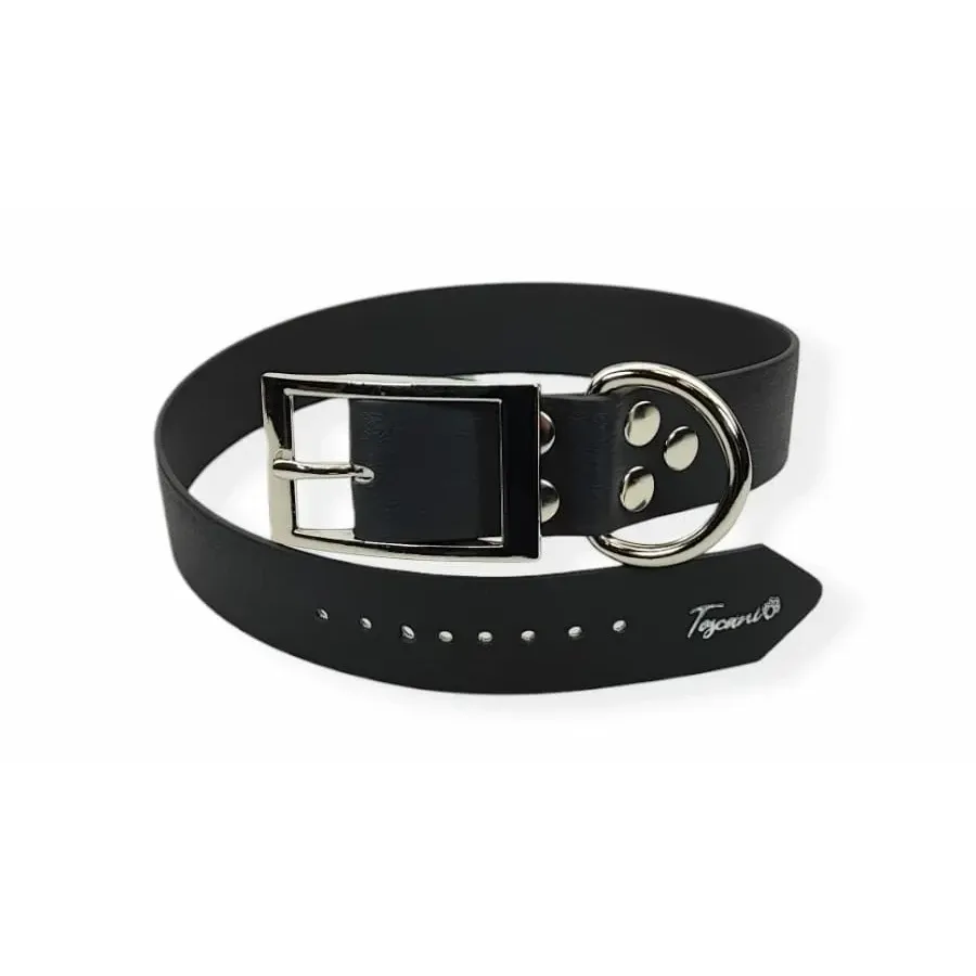 Toscani Waterproof collare cane fibbia taglia grande nero